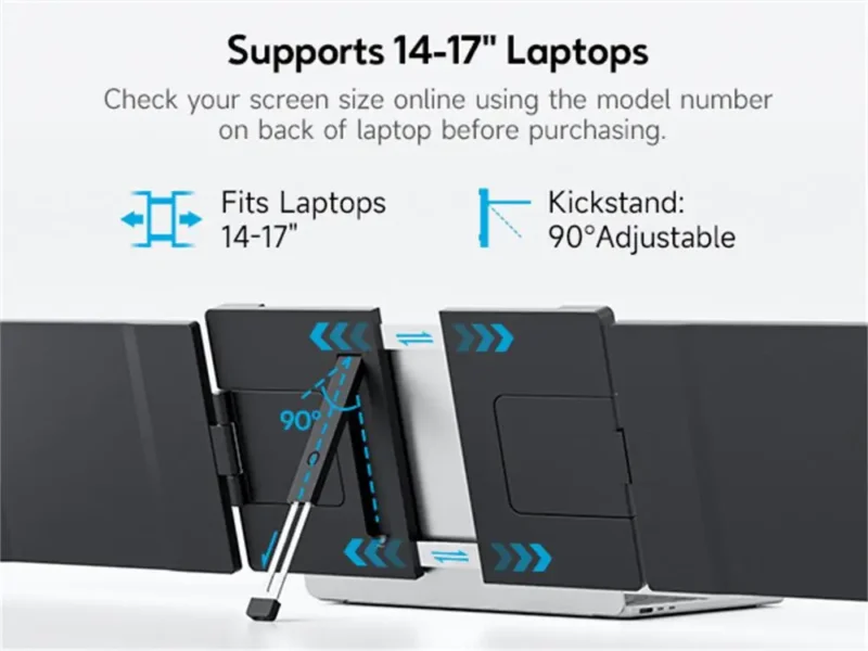 14.1inch Laptop Dual Screen Extender (Windows, Mac, Android, Chrome) - Image 10