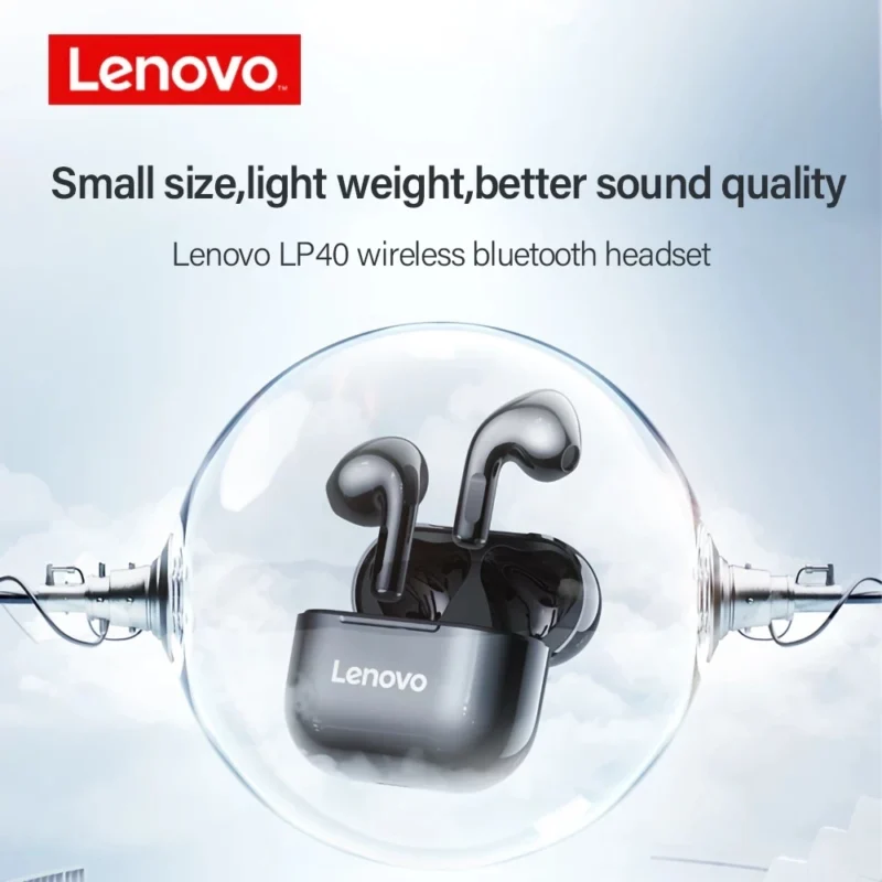 Original Lenovo LP40 Pro/LP40 TWS Earphones Wireless Bluetooth 5.1 Sport Noise Reduction Headphones Touch Control Earphones - Image 4