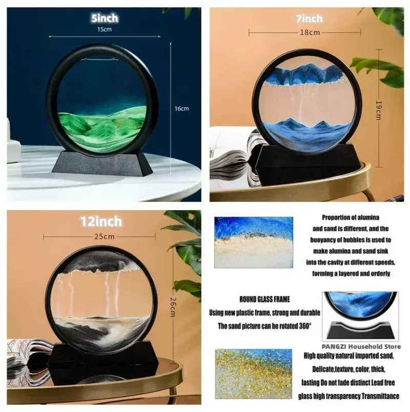3D Moving Deep Sea Sandscape Hourglass - Image 3